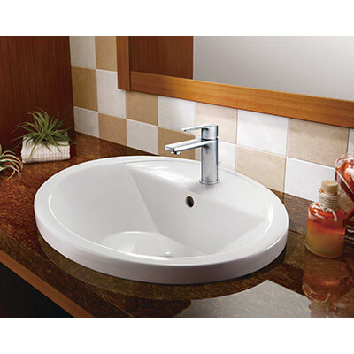 オーバル型オーバーカウンター洗面器