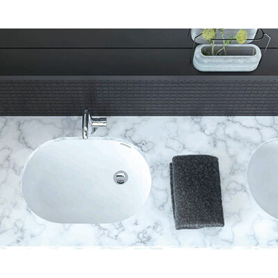 オーバル型アンダーカウンター洗面器