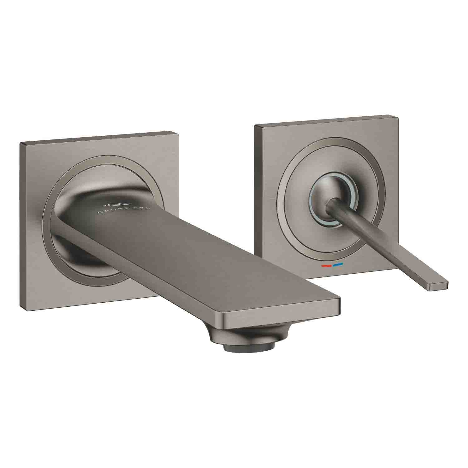 シングルレバー壁出洗面混合栓（ブラッシュドハードグラファイト）