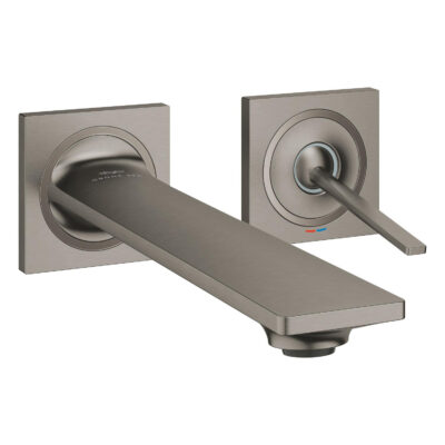 シングルレバー壁出洗面混合栓（ブラッシュドハードグラファイト）