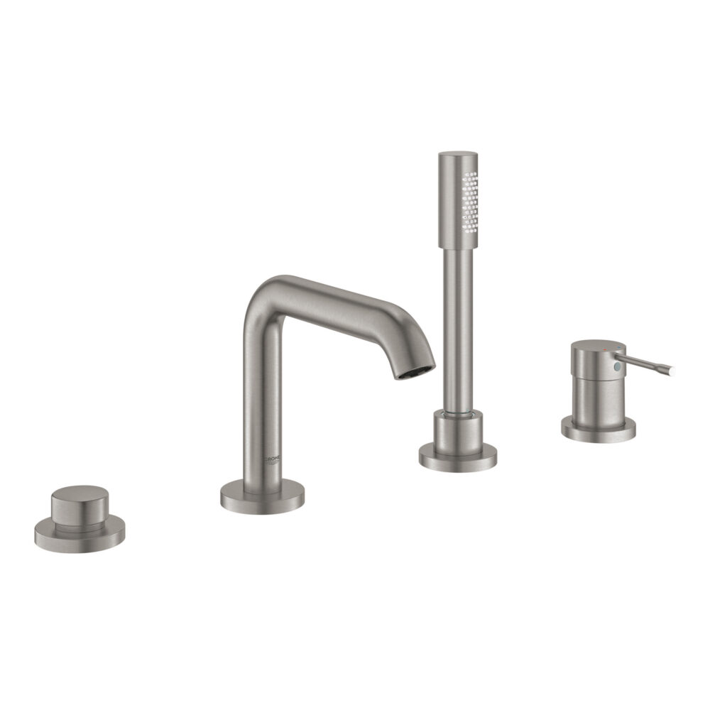 GROHE 水栓 シングルレバーデッキバス・シャワー混合栓（スーパースチール