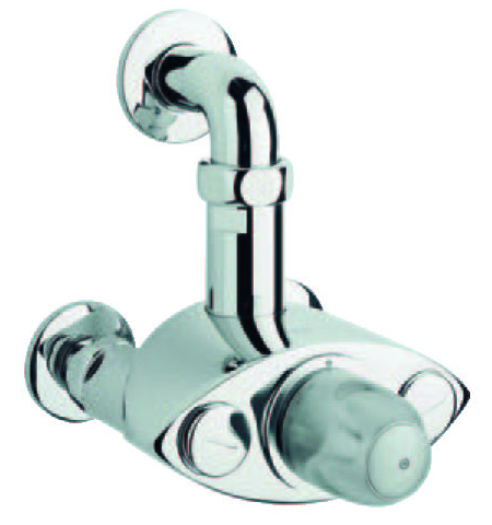 大型サーモスタット混合栓1″壁取付仕様