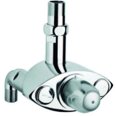 大型サーモスタット混合栓1″露出配管仕様