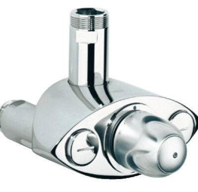 大型サーモスタット混合栓1″