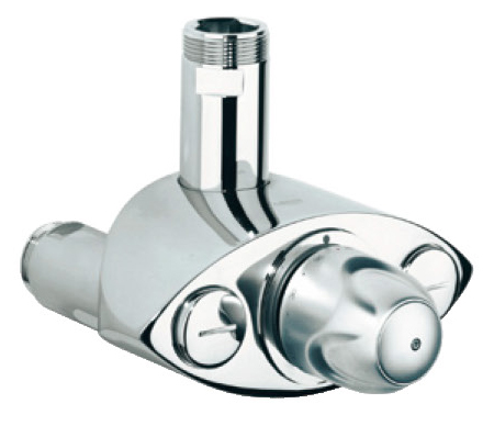 大型サーモスタット混合栓1″