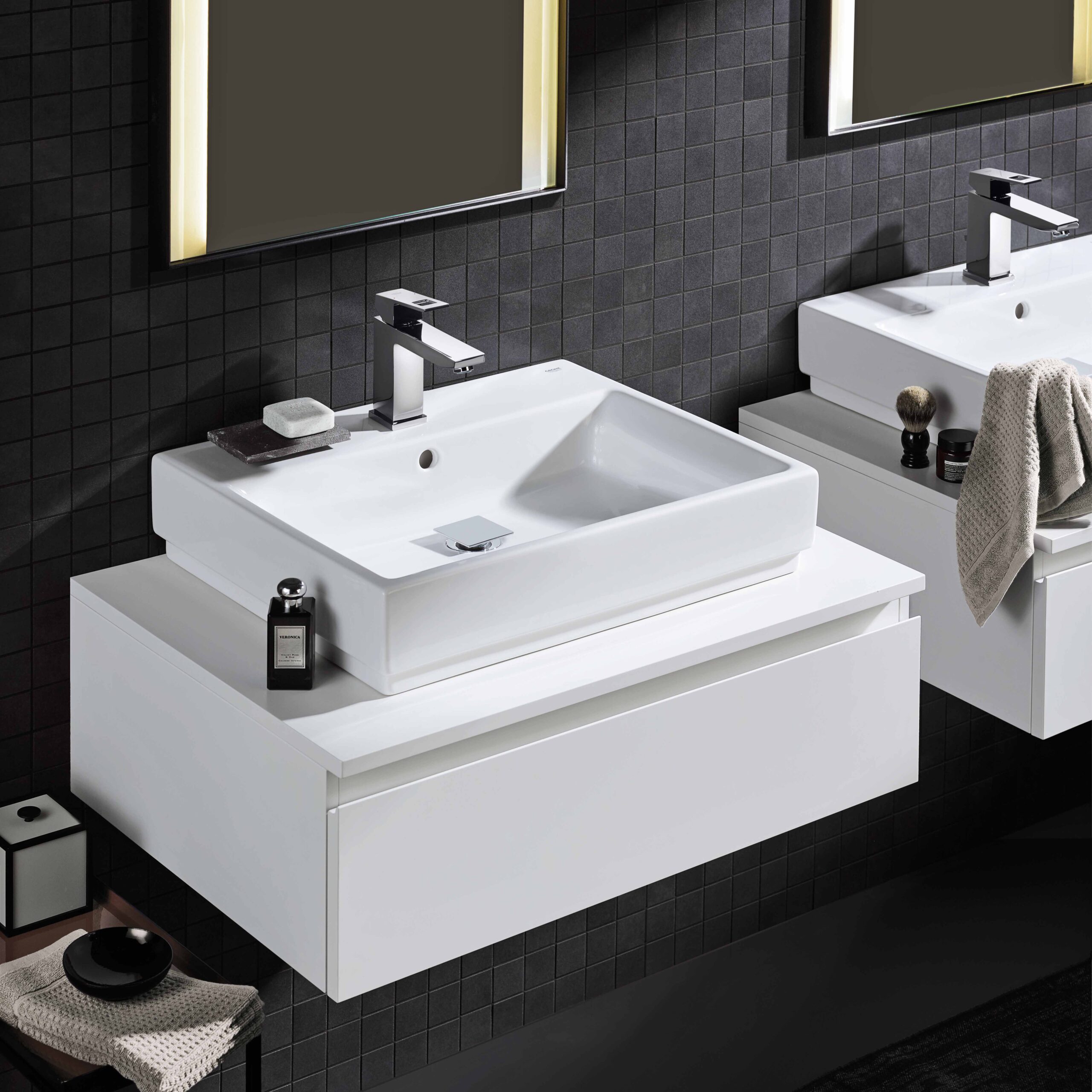 ユーロキューブ ベッセル洗面器 オーバーフロー付