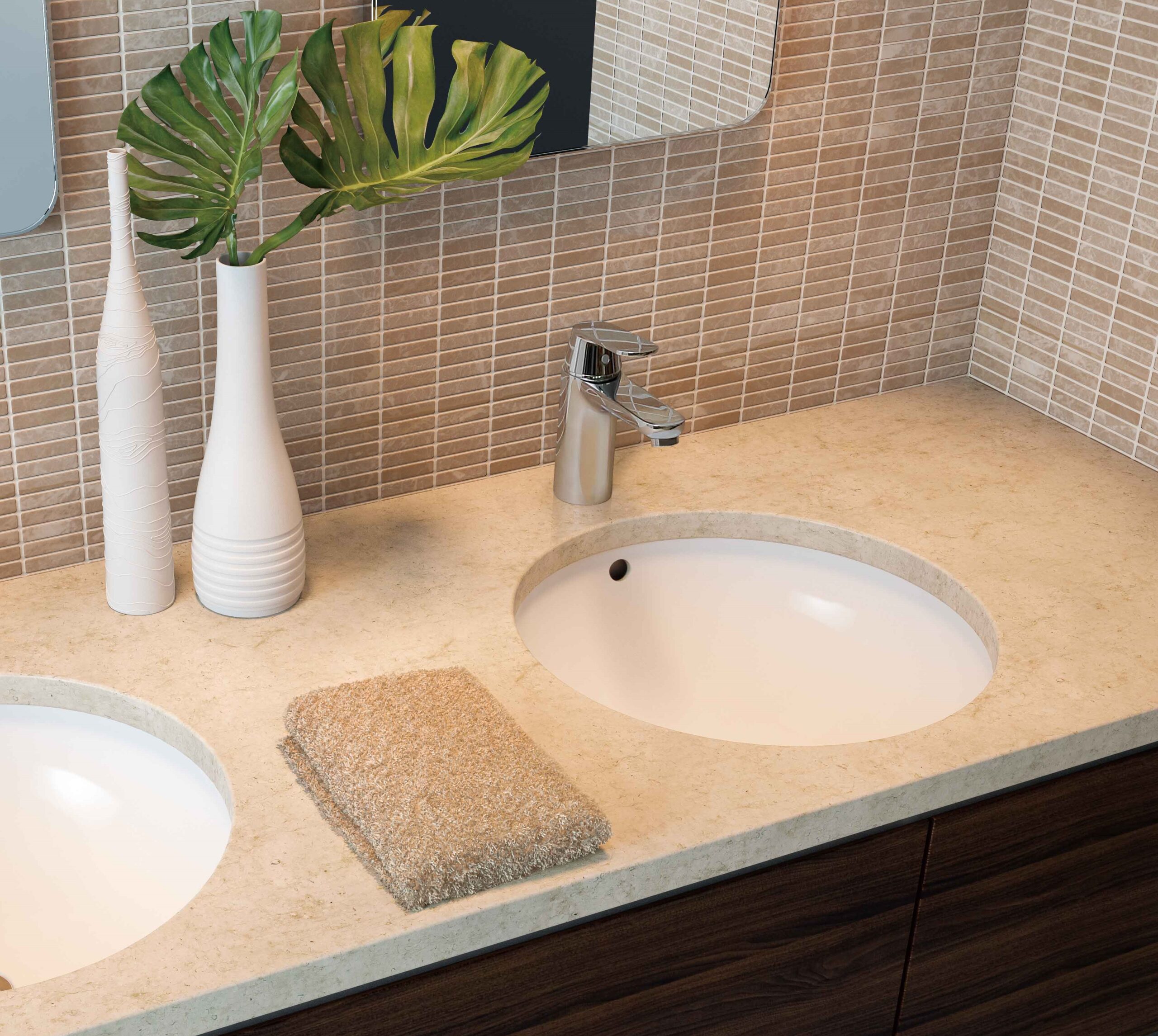 サークル型アンダーカウンター洗面器