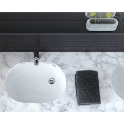 オーバル型アンダーカウンター洗面器