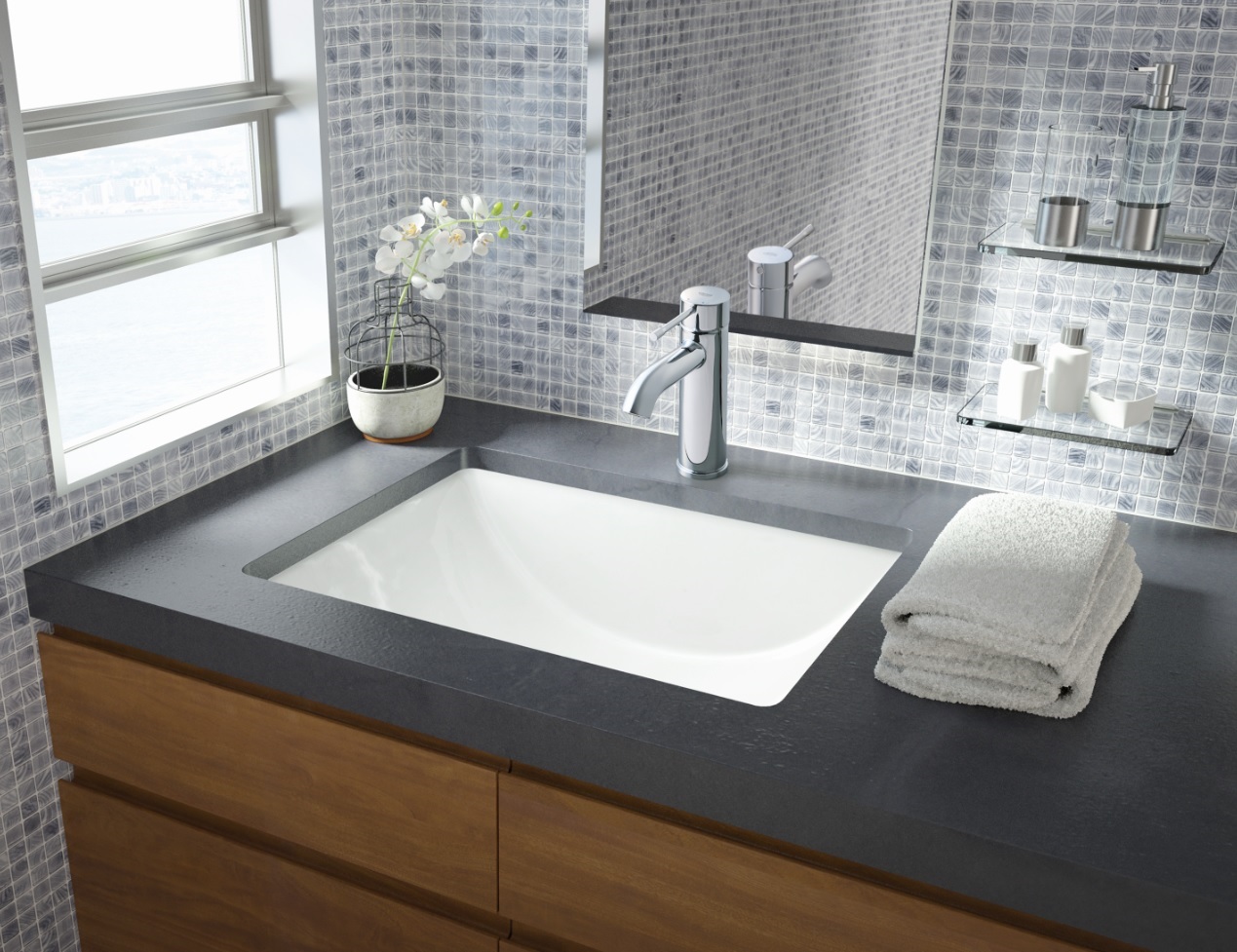 スクエア型アンダーカウンター洗面器