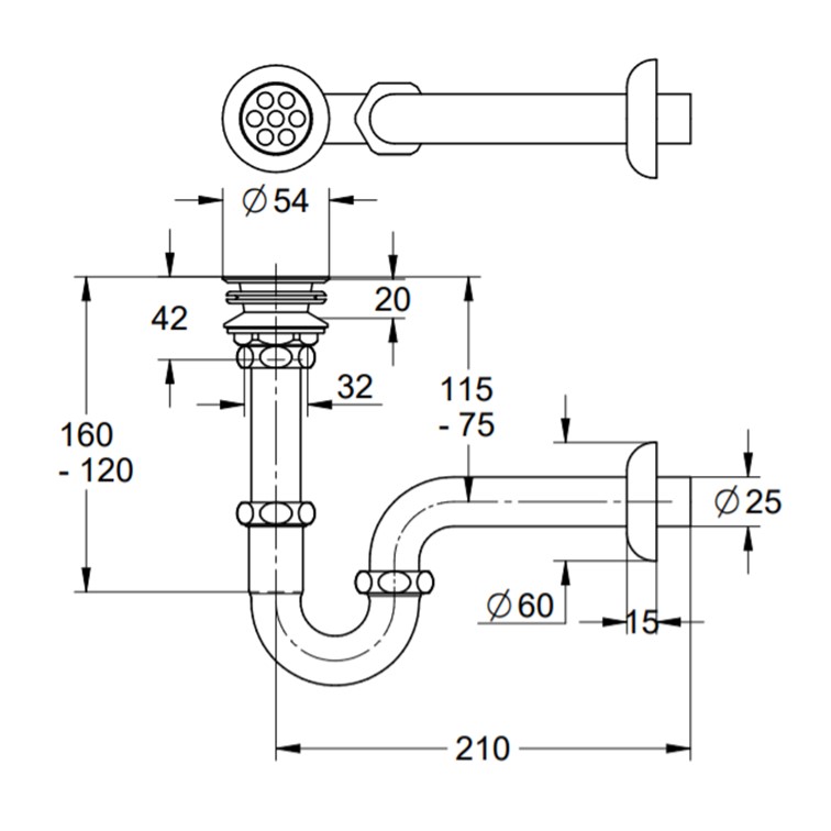 GROHE PARTS ポップアップ排水金具1 JP291100  グローエ - 2