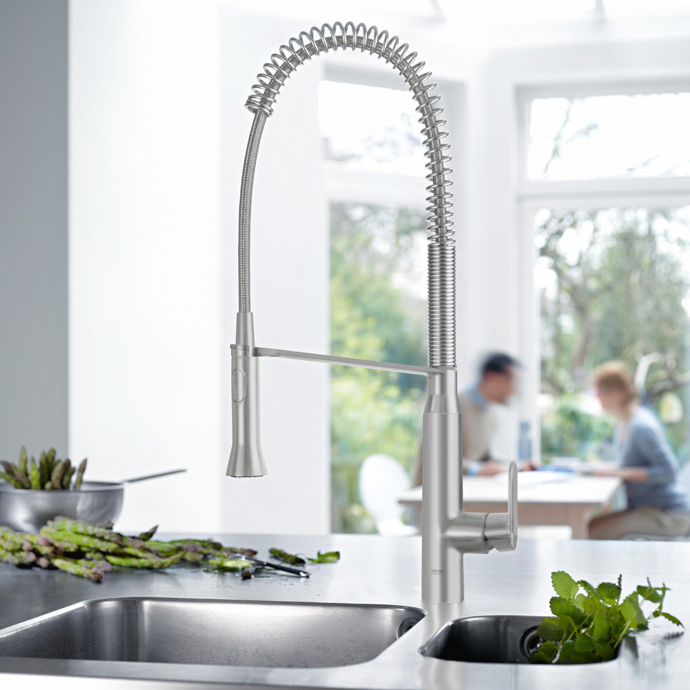 シングルレバーキッチン混合栓 スーパースチール｜製品情報｜GROHE