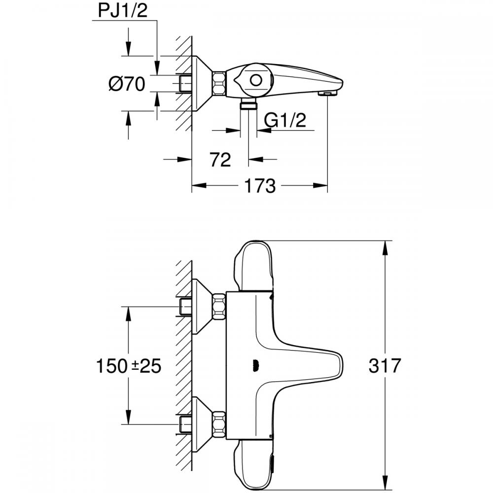 サーモスタットバス・シャワー混合栓｜製品情報｜GROHE(グローエ