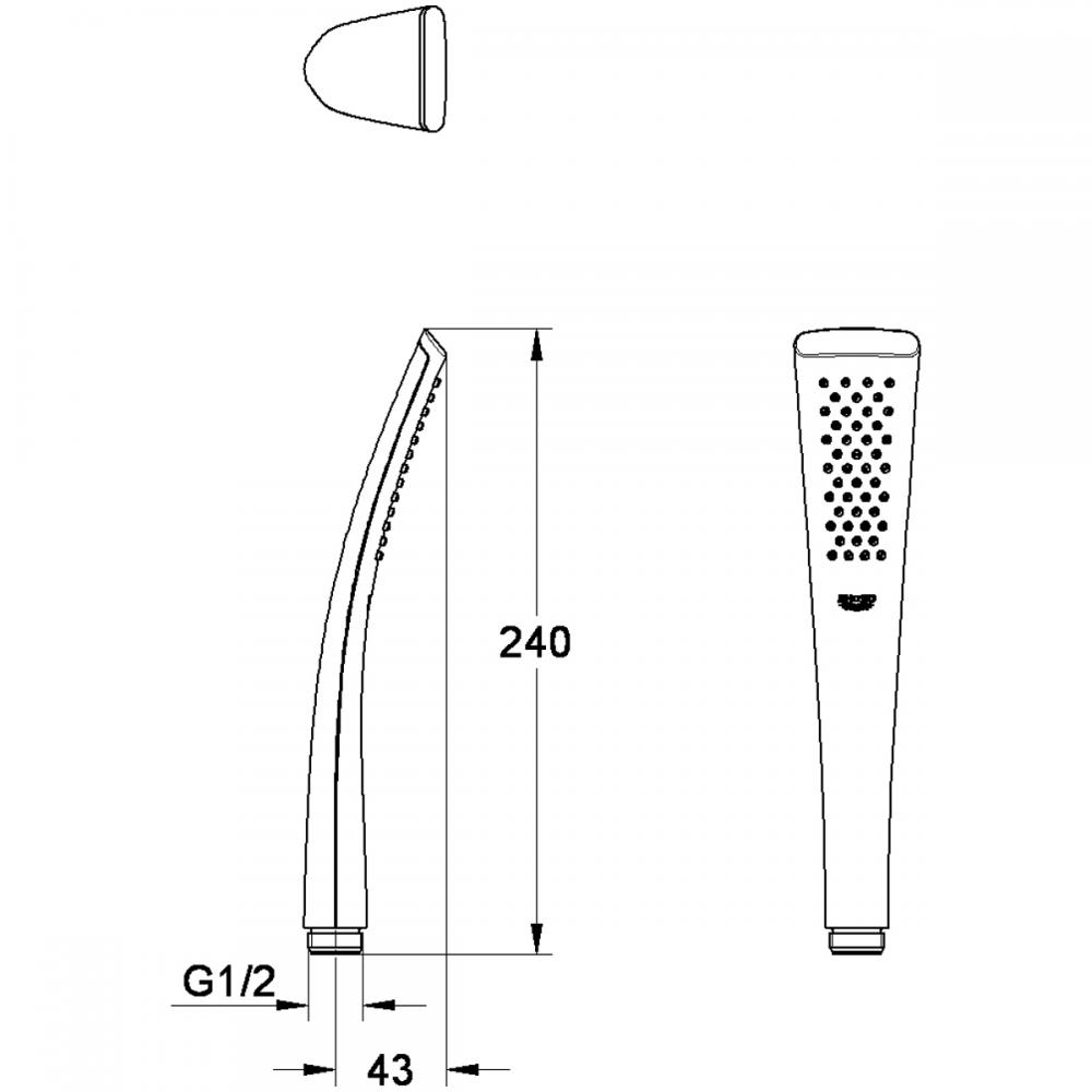 最安値】 Grotte verdeグローエ GROHE SPA COLLECTIONS オンドス ハンドシャワー 2718400J