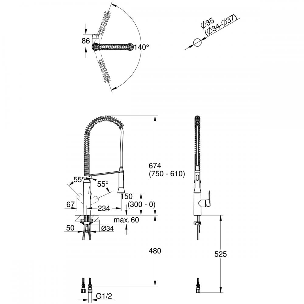 お買得 110110-3号店JP301001グローエＫ７キッチン混合水栓ＧＲＯＨＥ グローエ公式 日本規格適合