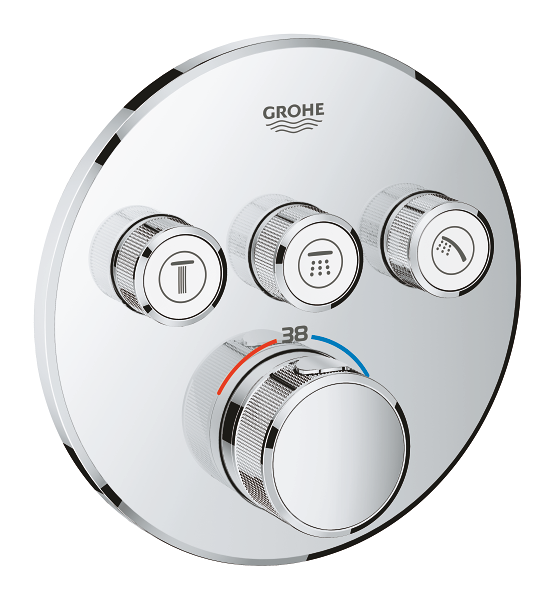 Grohe 35 029 Grohtherm Roughの単一のボリュームコントロール、 3.43 x 5.04 x 6.18 inches  35029000