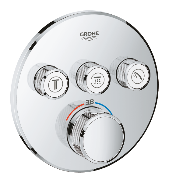 JP380200 グローエ GROHE スマートコントロール シャワーシステム デュオ サーモスタットタイプ （2625000J）  浴室、浴槽、洗面所