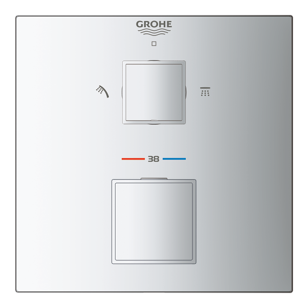 官製】 2911900J グローエ GROHE サーモスタット2バルブ混合栓 ラウンドタイプ 化粧部 DIY、工具