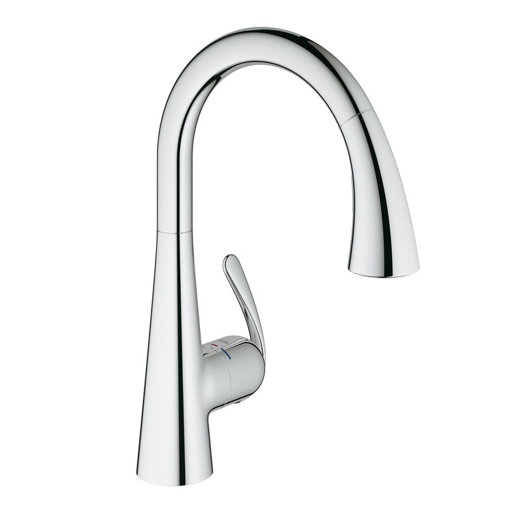 JP350800 グローエ GROHE 寒冷地仕様 ヘッド引出タイプ コールドスタート仕様 シングルレバーキッチン混合栓 ゼドラ