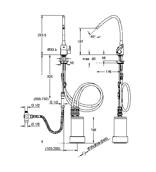浄水器専用水栓(ビルトイン型)