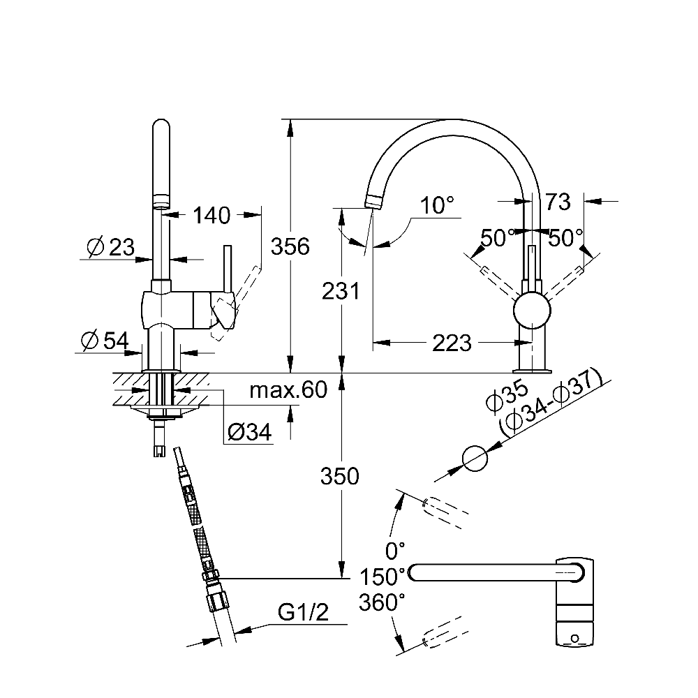 シングルレバーキッチン混合栓|製品情報|GROHE(グローエ シングルレバーキッチン混合栓|製品情報|GROHE(グローエ